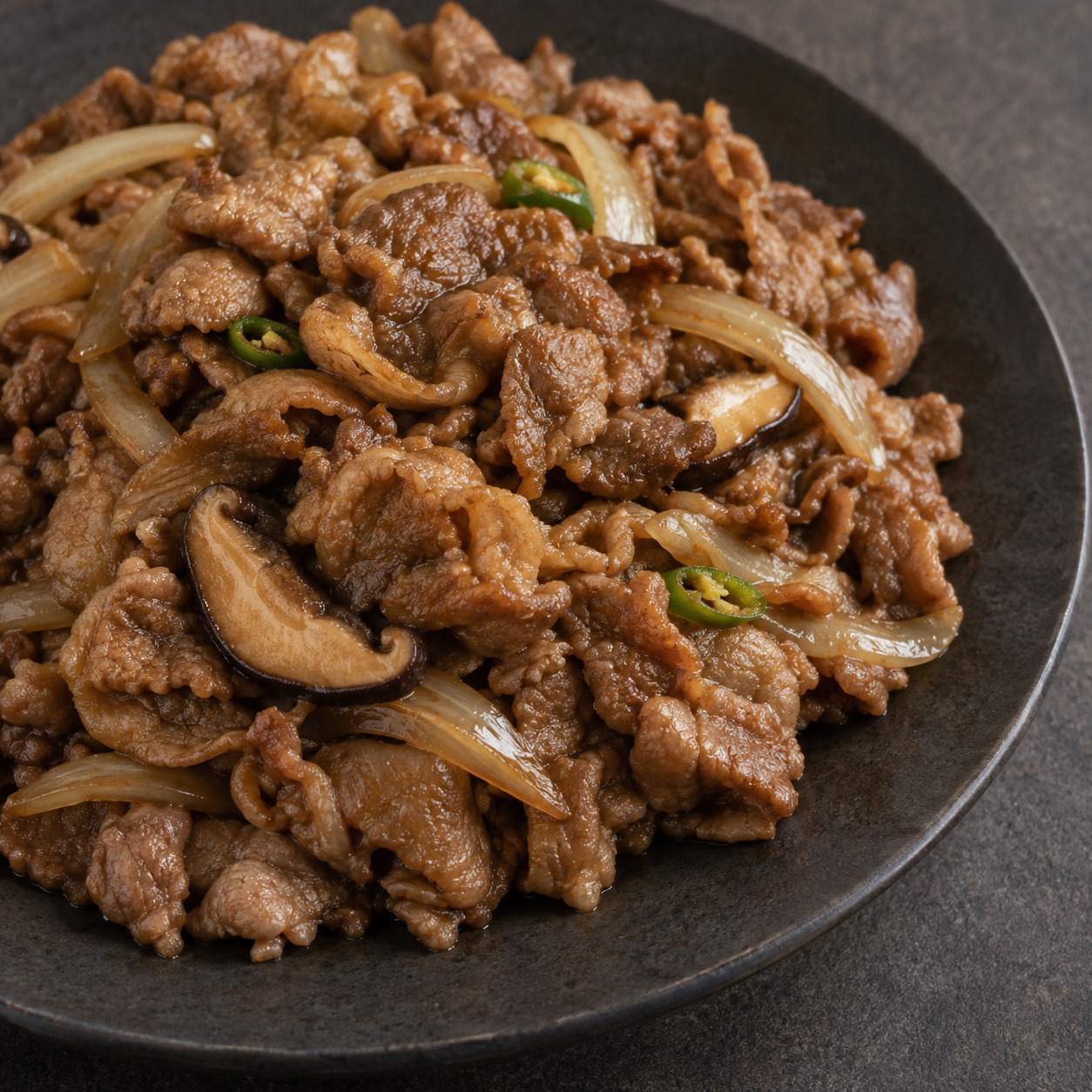 기사식당 한돈 궁중 불고기 조리 예시